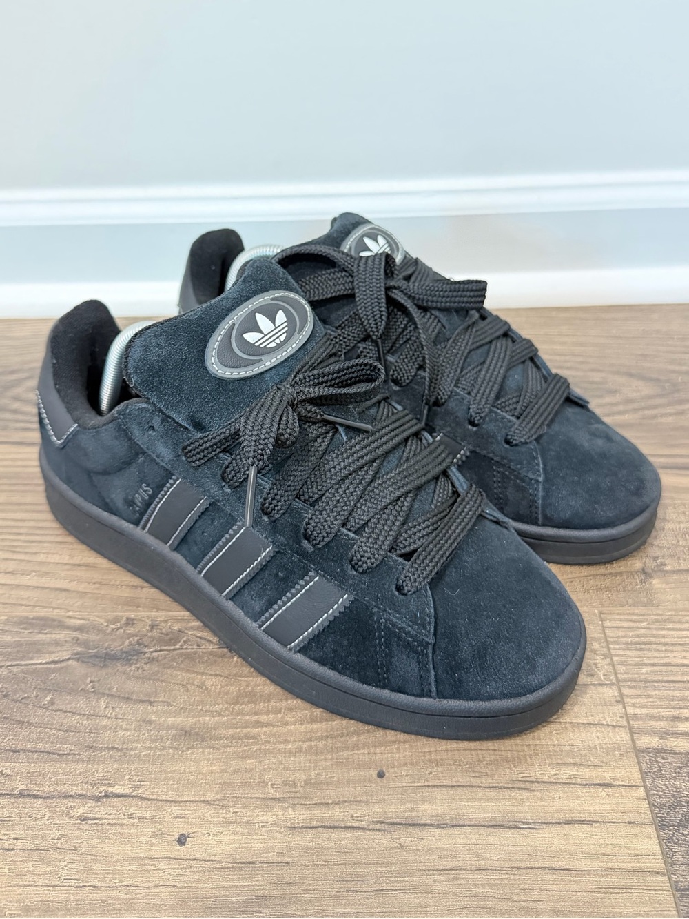 Adidas Campus 00s J Sneakers Suede Double Black Men’s Youth Size 8.5